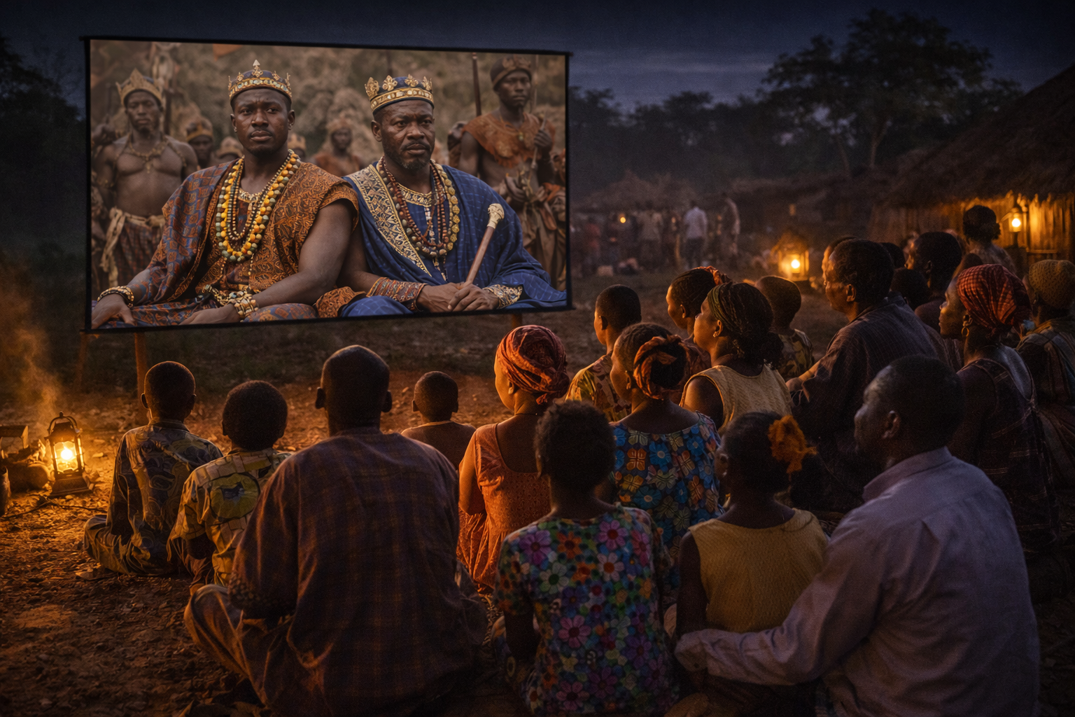 Community Watching a Royal Movie