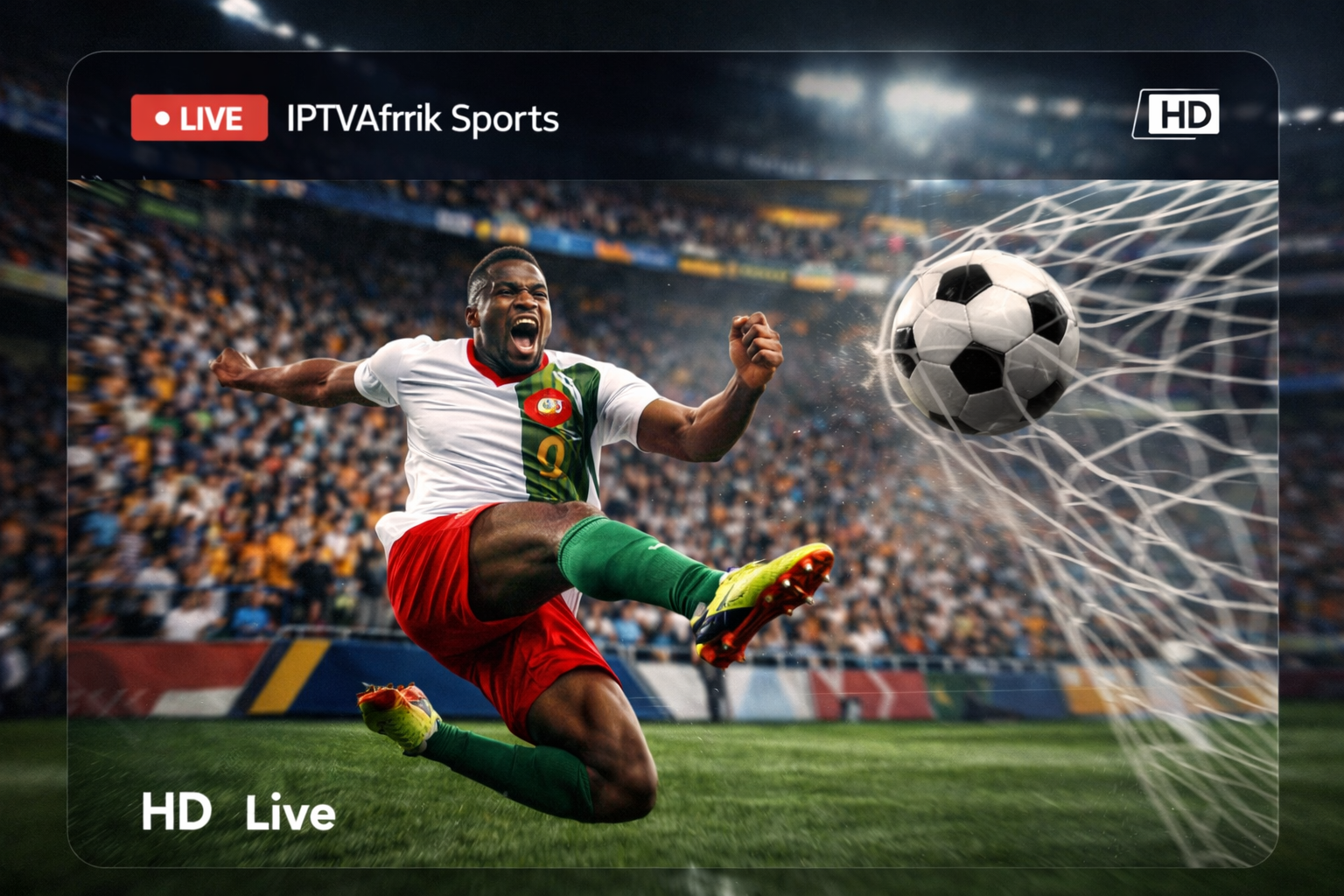 Footballer in action